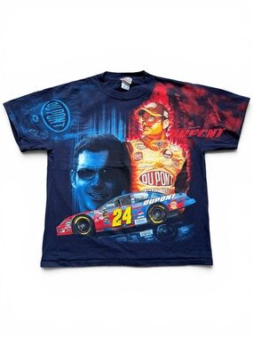 vintage Jeff Gordon all over print nascar racing chase authentics t shirt